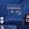 SUPERFINDINGS 1 Set Transparent Acrylic Earring Hanging Display Stands EDIS-FH0001-07-5