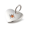 925 Sterling Silver Micro Pave Clear Cubic Zirconia Charms STER-V001-01P-07-2