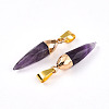 Natural Amethyst Pendants G-N345-01F-2