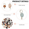 80Pcs 10 Styles Natural Mixed Gemstone Connector Charms PALLOY-HY00002-5