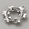 White Series Love Bow Alloy Acrylic Pendant PALLOY-WH0115-01P-01-3