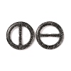 Flat Round Resin Buckle Clasps CRES-WH0013-15D-1