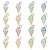 24Pcs 8 Styles Zinc Alloy Enamel Pendants FIND-AR0006-09-1