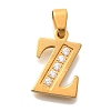 Ion Plating(IP) 304 Stainless Steel Rhinestone Pendants STAS-U035-01G-Z-1