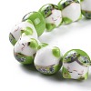 Handmade Printed Porcelain Beads PORC-M003-08D-3