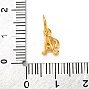 925 Sterling Silver Letter Charms with Jump Rings STER-R008-01G-A-3