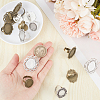 SUNNYCLUE 16Pcs 8 Style Adjustable Alloy Finger Rings Components FIND-SC0008-63-4