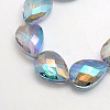 Electroplate Crystal Glass Teardrop Beads Strands EGLA-F067B-05-1