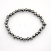 Non-Magnetic Hematite Stretch Bracelets BJEW-J101B-01-1