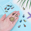 14Pcs 7 Colors Brass Pendants KK-PH0013-73-3