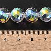 Transparent Electroplate Glass Beads Strands X-EGLA-N002-34D-H01-4