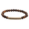 6MM Natural Tiger Eye Beaded Bracelets PY2315-1-1