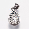 Brass Micro Pave Cubic Zirconia Pendants KK-I614-063-3