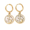 304 Stainless Steel Rhinestone Dangle Hoop Earrings for Women EJEW-F417-01G-01-4