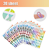 Vinyl Alphabet Number Self-Adhesive Waterproof Mail Box Stickers STIC-WH0002-023-3