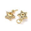 Brass Micro Pave Cubic Zirconia Pendants KK-A291-13A-G-3