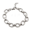 304 Stainless Steel Link Chain Bracelets for Women Men BJEW-L720-02P-4