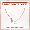 1Pc Glass Rondelle Beaded Necklaces NJEW-LP0007-23H-2