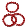 10MM Natural Dyed White Jade Round Beaded Stretch Bracelets for Women GG-CBA3F02-12B-4