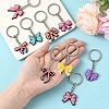 9Pcs 9 Styles PVC Plastic Bowknot Keychains KEYC-YW0001-24-5