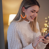 3 Pairs 3 Colors Glass Seed Woven Beads Hoop Earrings EJEW-AN0003-74-6