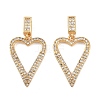 Brass Micro Pave Clear Cubic Zirconia Pendants KK-G552-02G-02-1