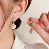Alloy Rhinestone Teardrop Stud Earrings WG02693-01-2