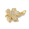 Brass Micro Pave Cubic Zirconia Pendants KK-P292-09G-2