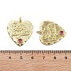 Brass Micro Pave Cubic Zirconia Pendants KK-Q006-24G-3