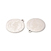 Non-Tarnish 304 Stainless Steel Pendants STAS-A074-03C-P-3