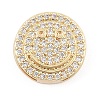 Brass Micro Pave Cubic Zirconia Slide Charms ZIRC-I068-28G-1