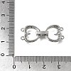 Heart Brass Micro Pave Clear Cubic Zirconia Fold Over Clasps CU-CBA4292-845P-3