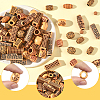100Pcs 10 Styles Imitation Wood Acrylic Beads SACR-SC0001-52-3