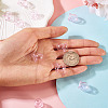 10Pcs Glass Bead Caps for Wind Chimes Making GLAA-BY0001-05E-6