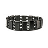 Non-magnetic Synthetic Hematite Beaded Stretch Bracelets for Men FS-WG73B41-01-1