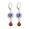 Porcelain Leverback Earrings EJEW-JE06304-1