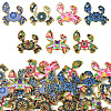35Pcs 7 Styles Printed Alloy Pendants ENAM-CJ0005-97-3