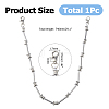 1Pc Rock Style Stainless Steel Barbed Wire Link Chains for Pants AJEW-HS0001-44-2