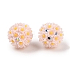 Handmade Luminous Polymer Clay Rhinestone Beads CLAY-H003-04B-3