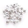 Tibetan Style Alloy Bead Caps TIBEB-Q018-AS-FF-1