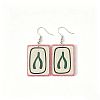 Acrylic Glitter Powder Dangle Earrings for Women WGA022A-05-1