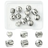 12Pcs 6 Styles 304 Stainless Steel European Style Clasps STAS-CJ0002-77-1