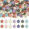 20Pcs Alloy Enamel 5-Petal Flower Connector Charms FIND-YW0009-33A-2