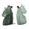 Carved Natural Green Aventurine Pendants G-N0327-002I-3