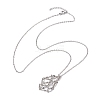 Crystal Stone Cage Pendant Necklaces NJEW-JN04756-03-1
