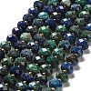 Natural Chrysocolla and Lapis Lazuli Beads Strands G-P573-A64-10x6mm-2