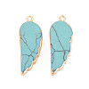 Synthetic Turquoise Pendants G-N326-127-A01-2