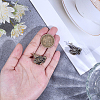 2Pcs 2 Colors Brass Pendants KK-OC0001-57-3