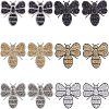 Rhinestones Sew on/Iron on Patches DIY-FG0001-38-1