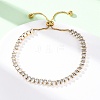 304 Stainless Steel Pave Clear Cubic Zirconia Tennis Bracelets BJEW-G754-03G-04-2